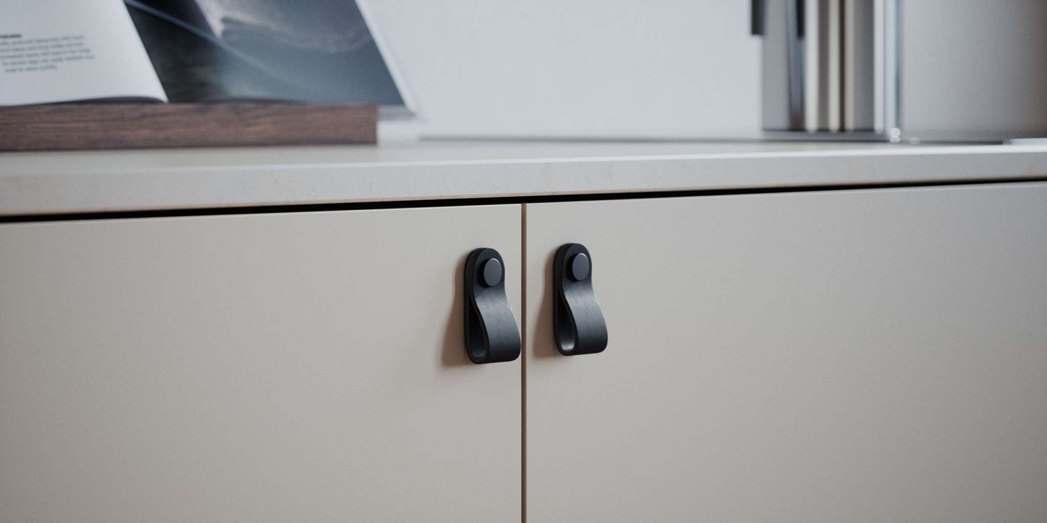 A Quick Upgrade of IKEA Furniture with Leather Pulls