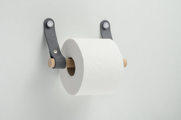 leather toilet paper holder rd grey