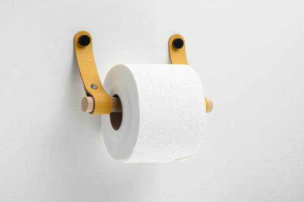 leather toilet paper holder rd ochre