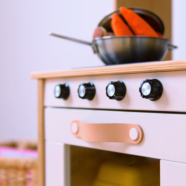 Ikea Duktig play kitchen leather drawer pulls- rounded