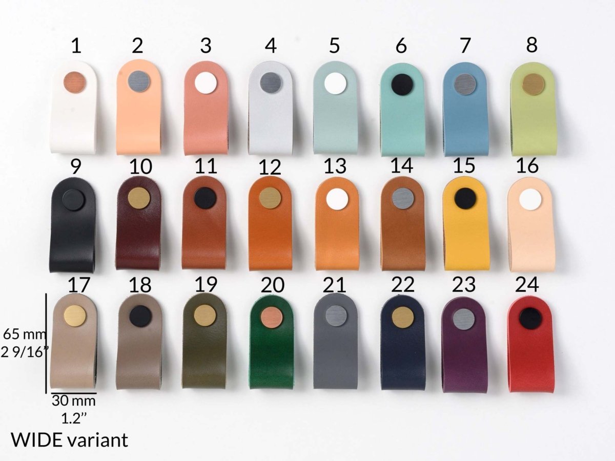 leather drawer pulls 24 colors