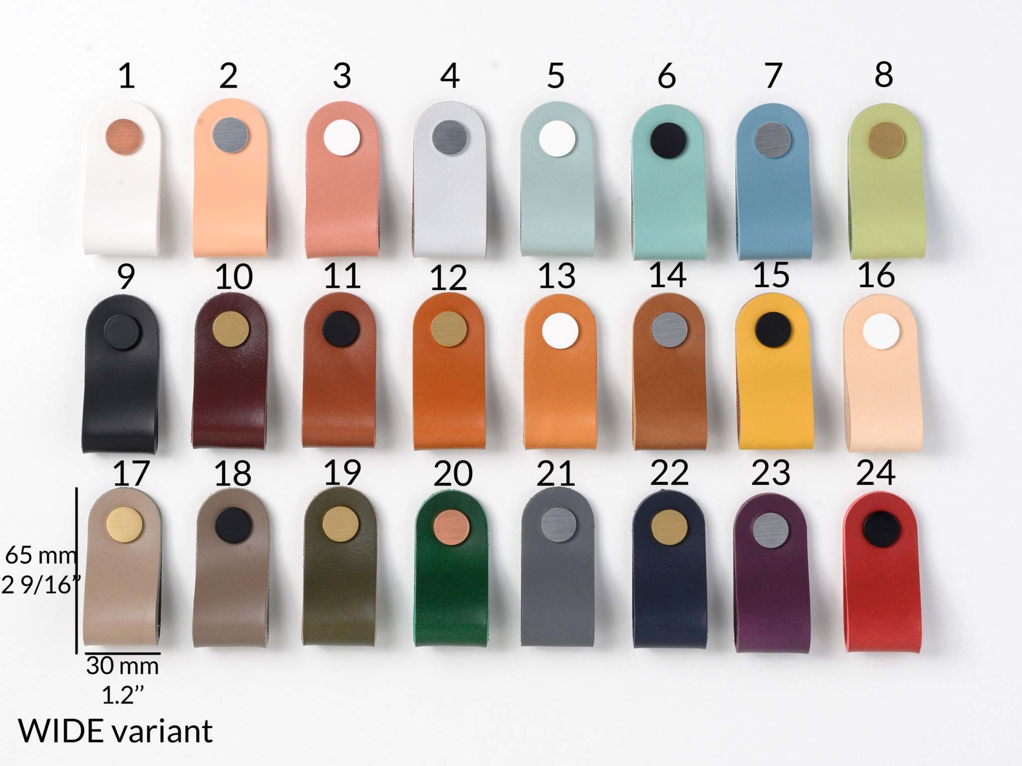 lederen ladegrepen 24 kleuren