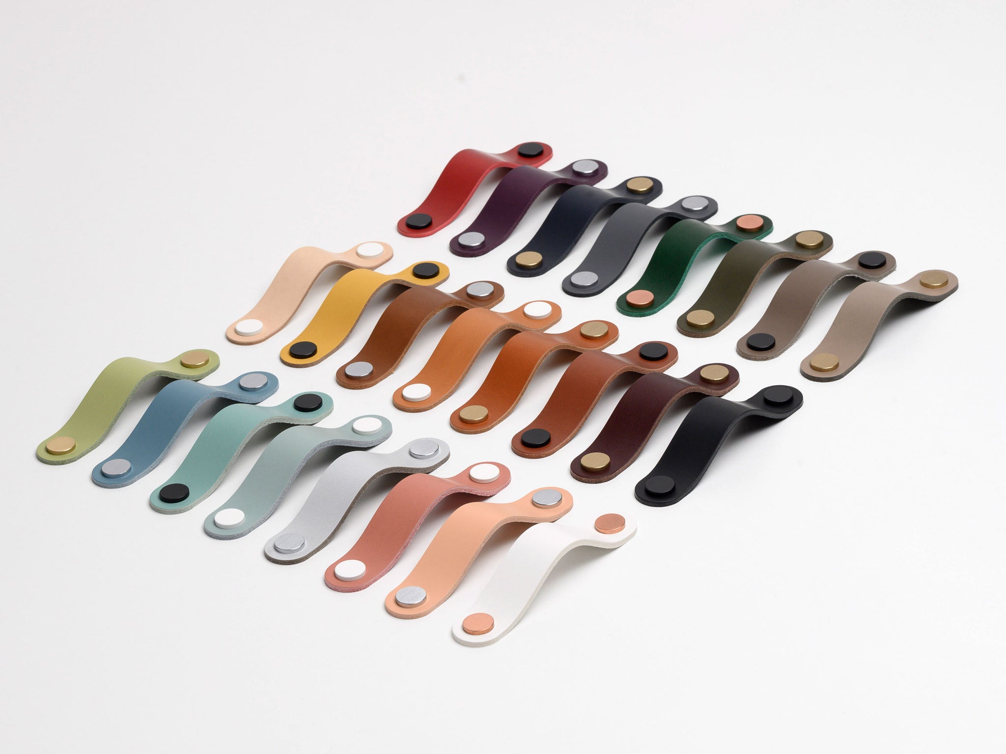 Leather drawer pulls - rounded