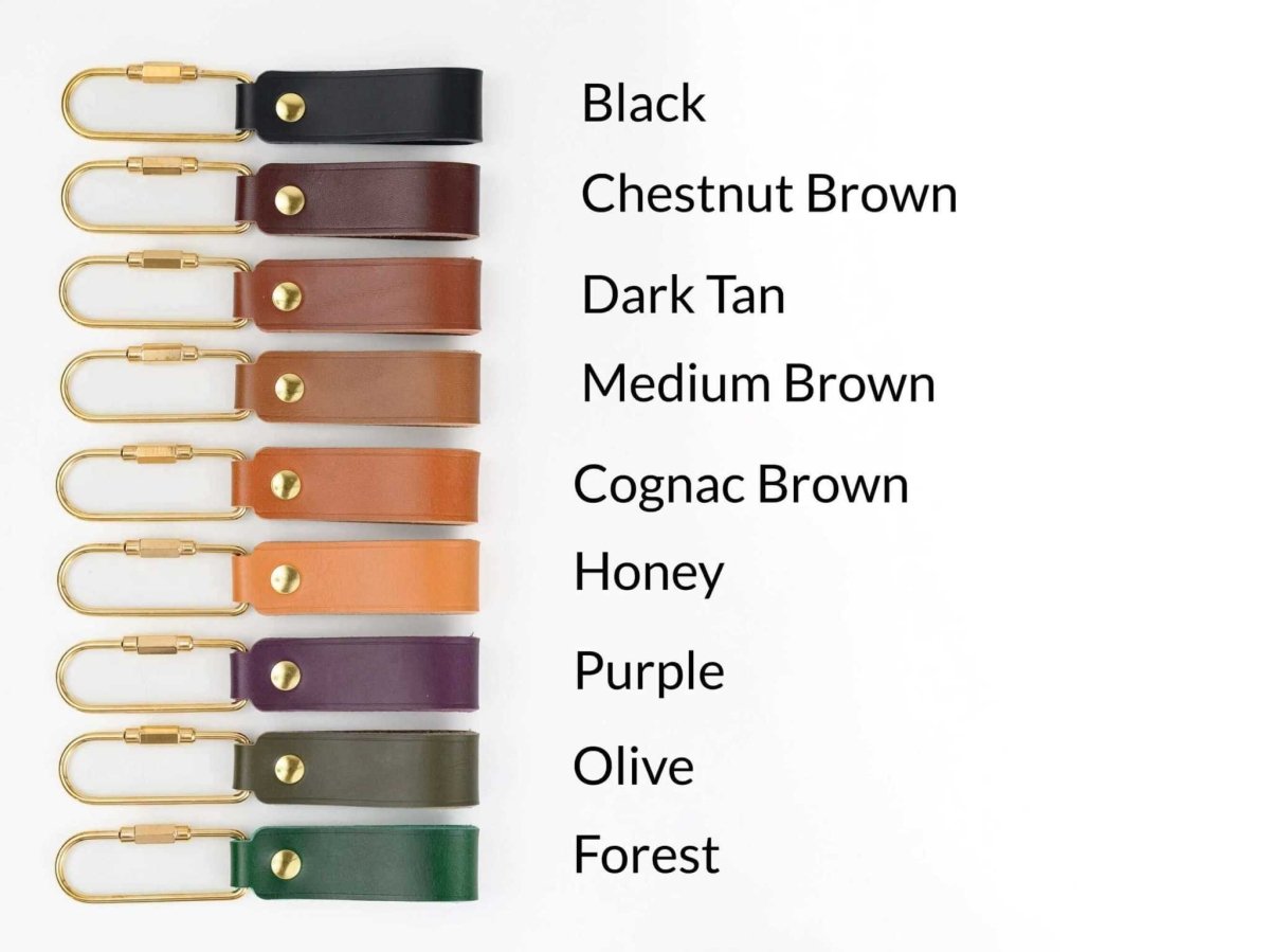 Personalized leather keychain