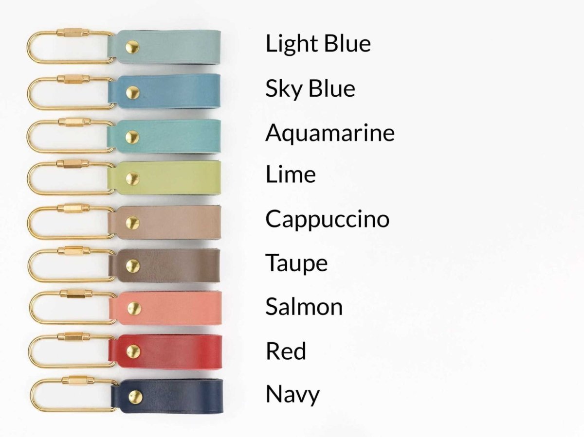 Personalized leather keychain