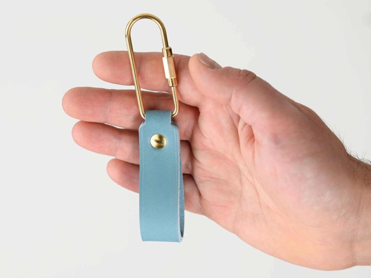 Personalized leather keychain