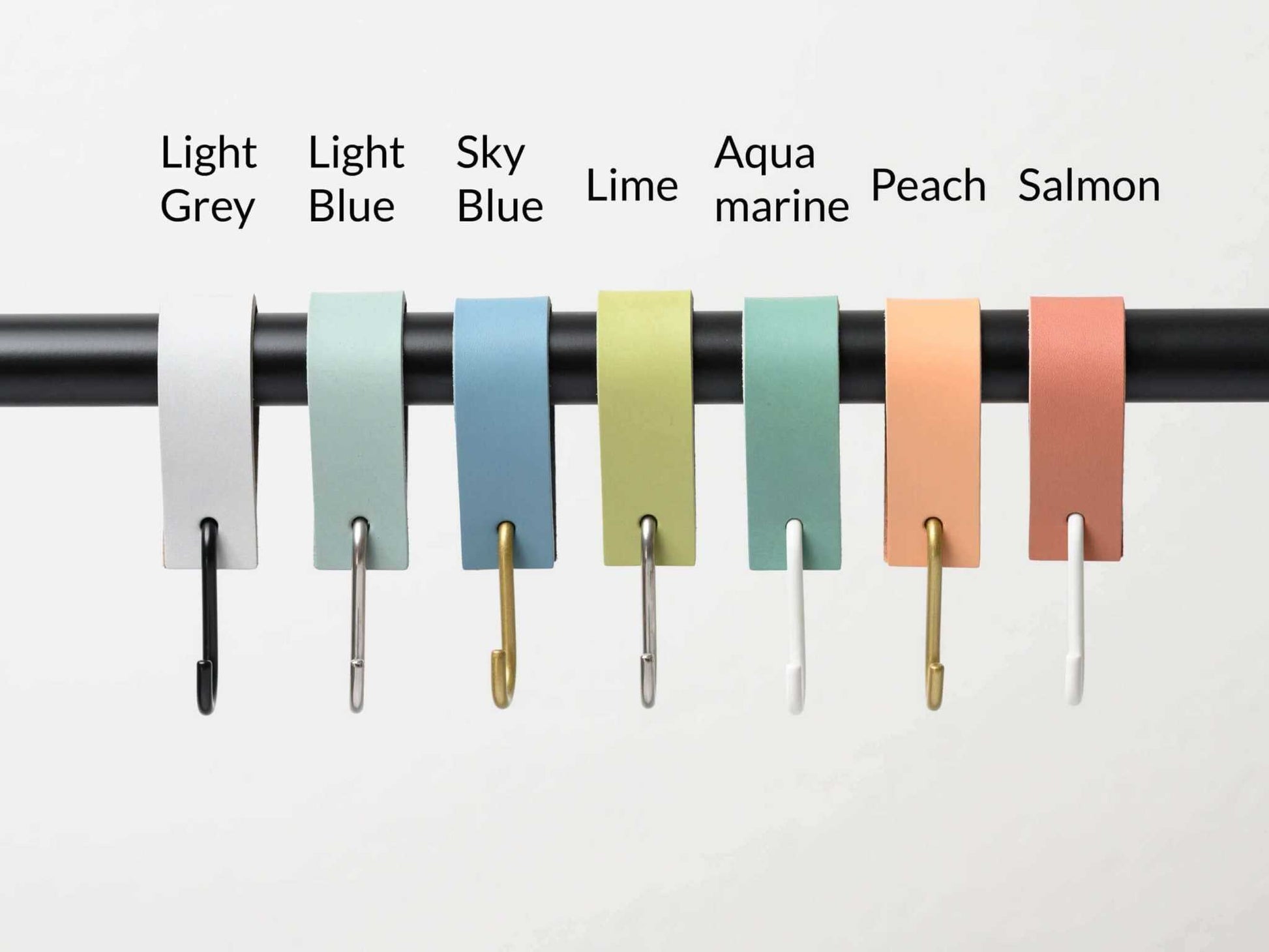 leren haak, kapstokhaak, kledinghaak