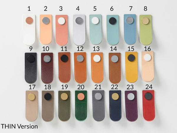24 colors of leather tab pulls for furniture