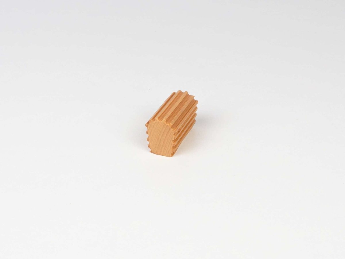 wood cabinet knob, ribbed design