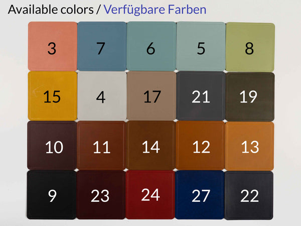 Personalized Leather Coaster, Square, Premium Italian leather