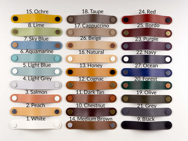 leather drawer pulls, 27 colors