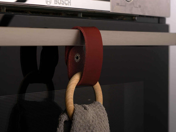 Oven Towel Holder Ring from bordo leather