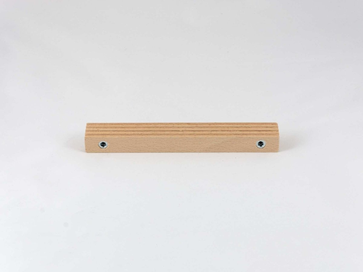 wood door pull, ribbed design