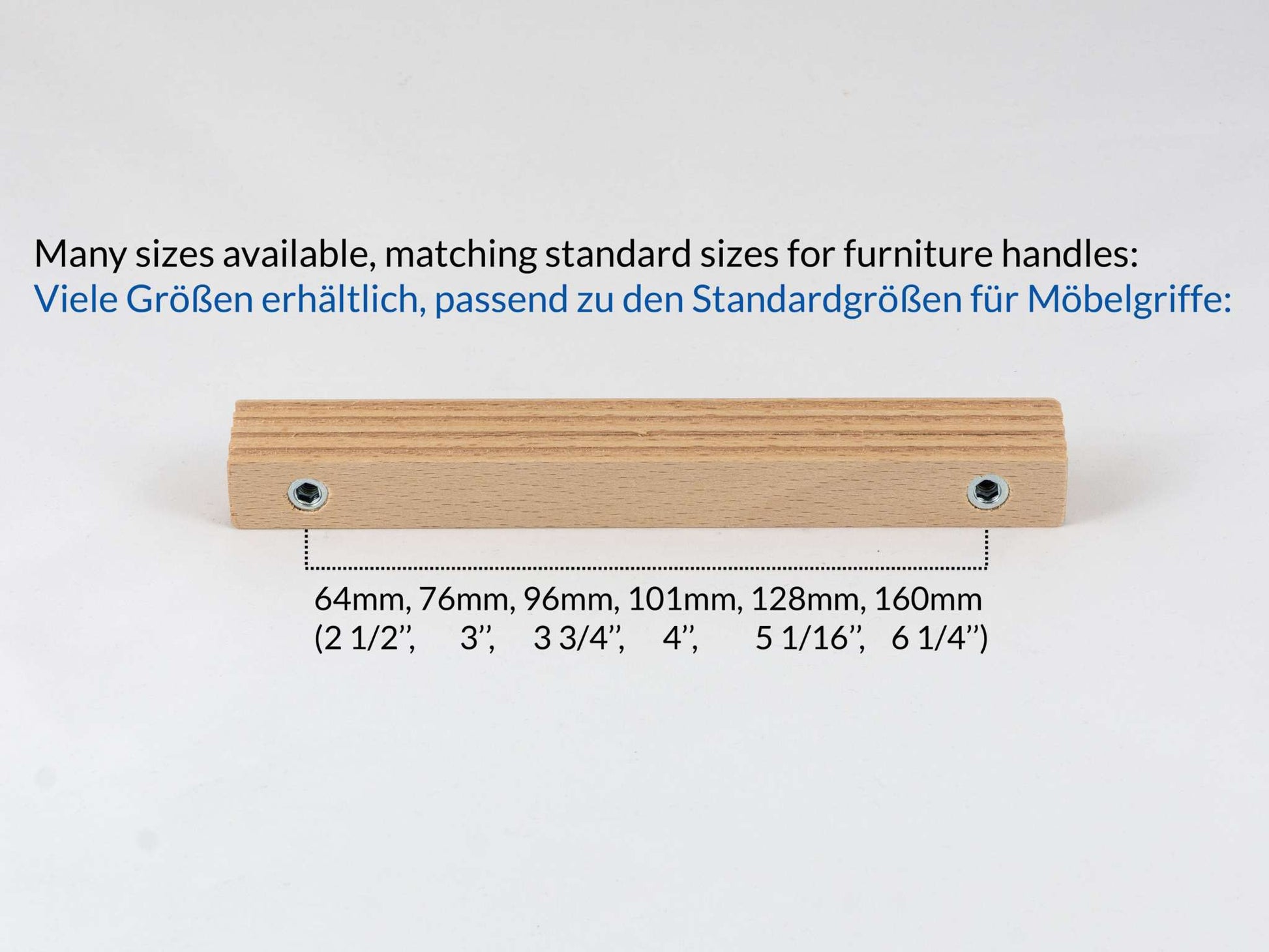 afmetingen voor houten kastknop