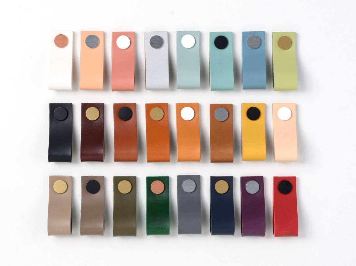 poignées en cuir 24 couleurs
