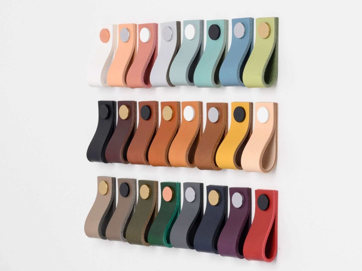 poignées en cuir 24 couleurs