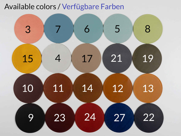 all colors leather coaster