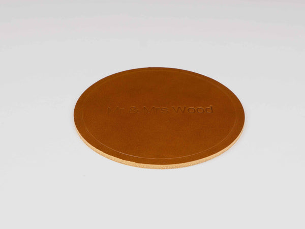 blank engraving leather coaster
