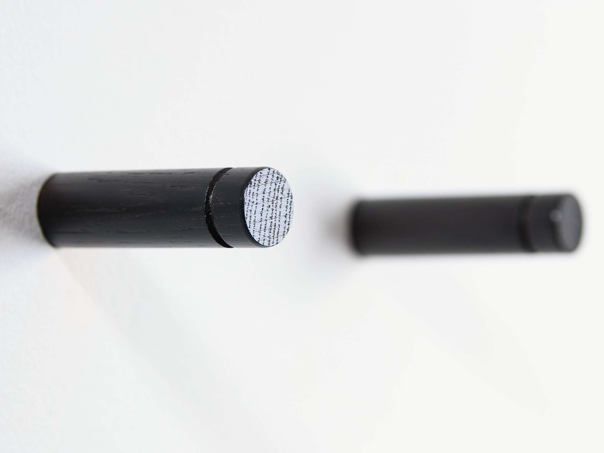 wall coat hook from oak wood, black stained