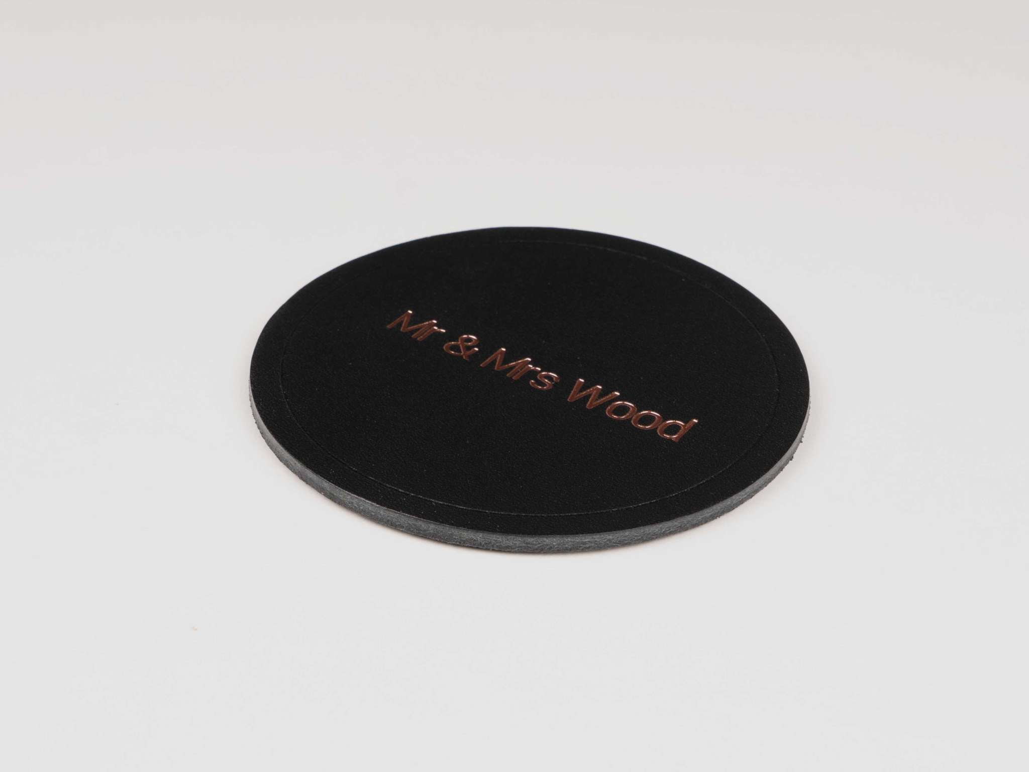 kopergravure lederen onderzetter