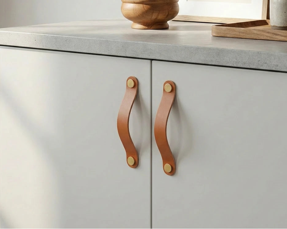 cognac brown leather pulls rowzec design