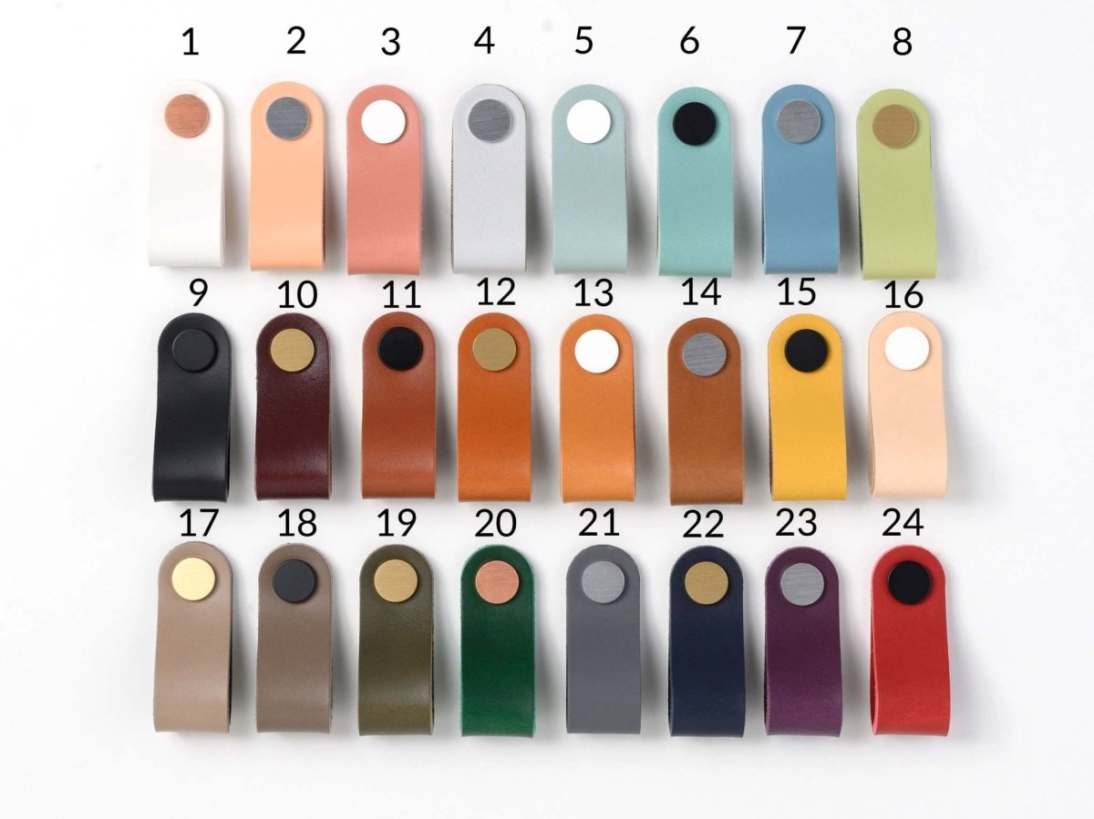 leather curtain rod holder, wall leather strap