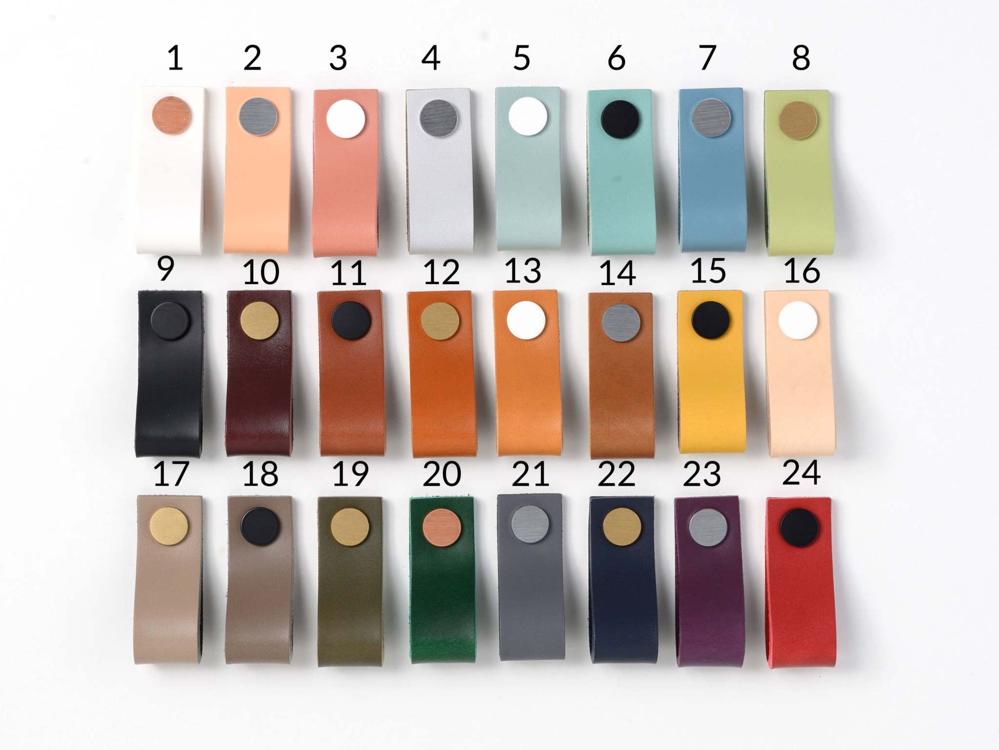 lederen ladegrepen - kleurcodes