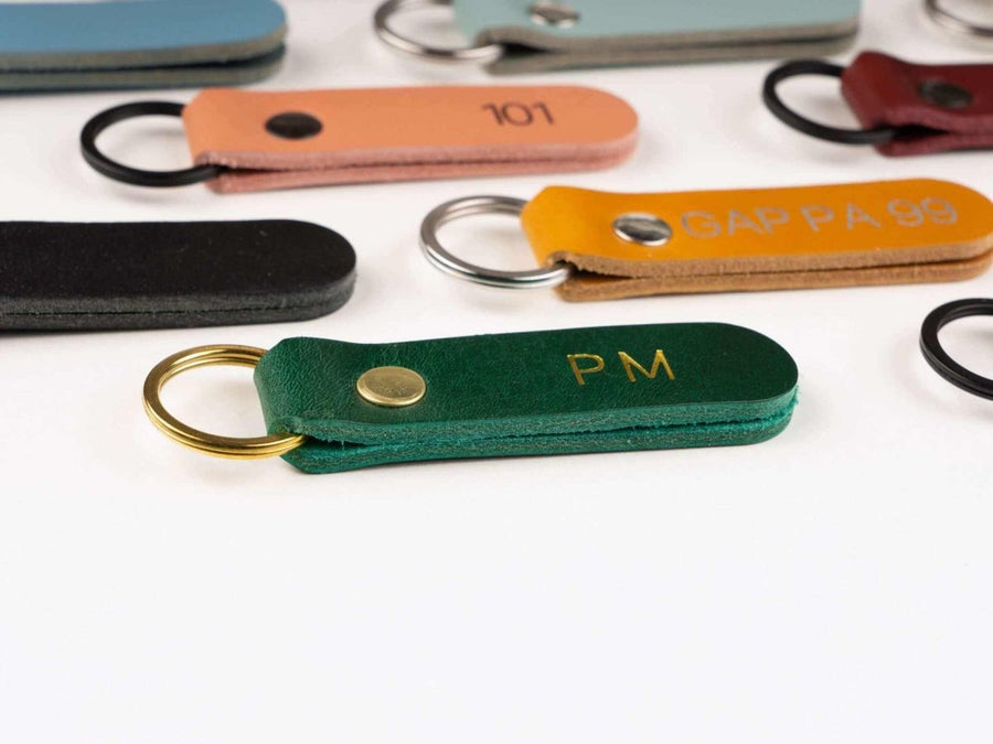 leather keychain, personalized, made in germany, italian leather