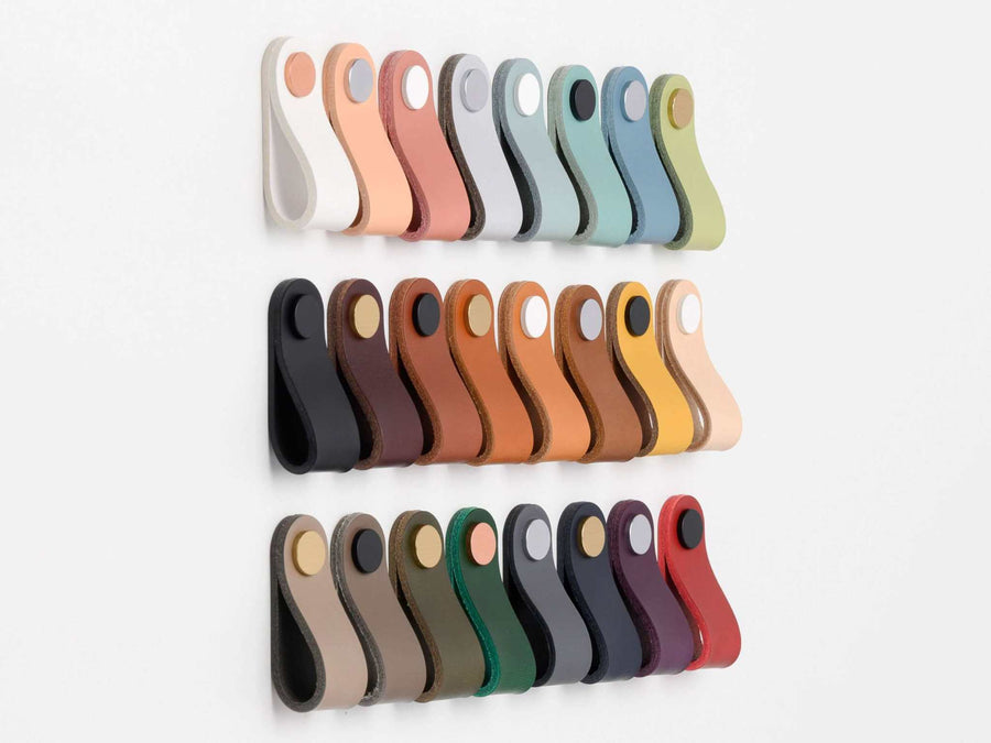 Leather  pulls in 27 leather colors, rowzec design