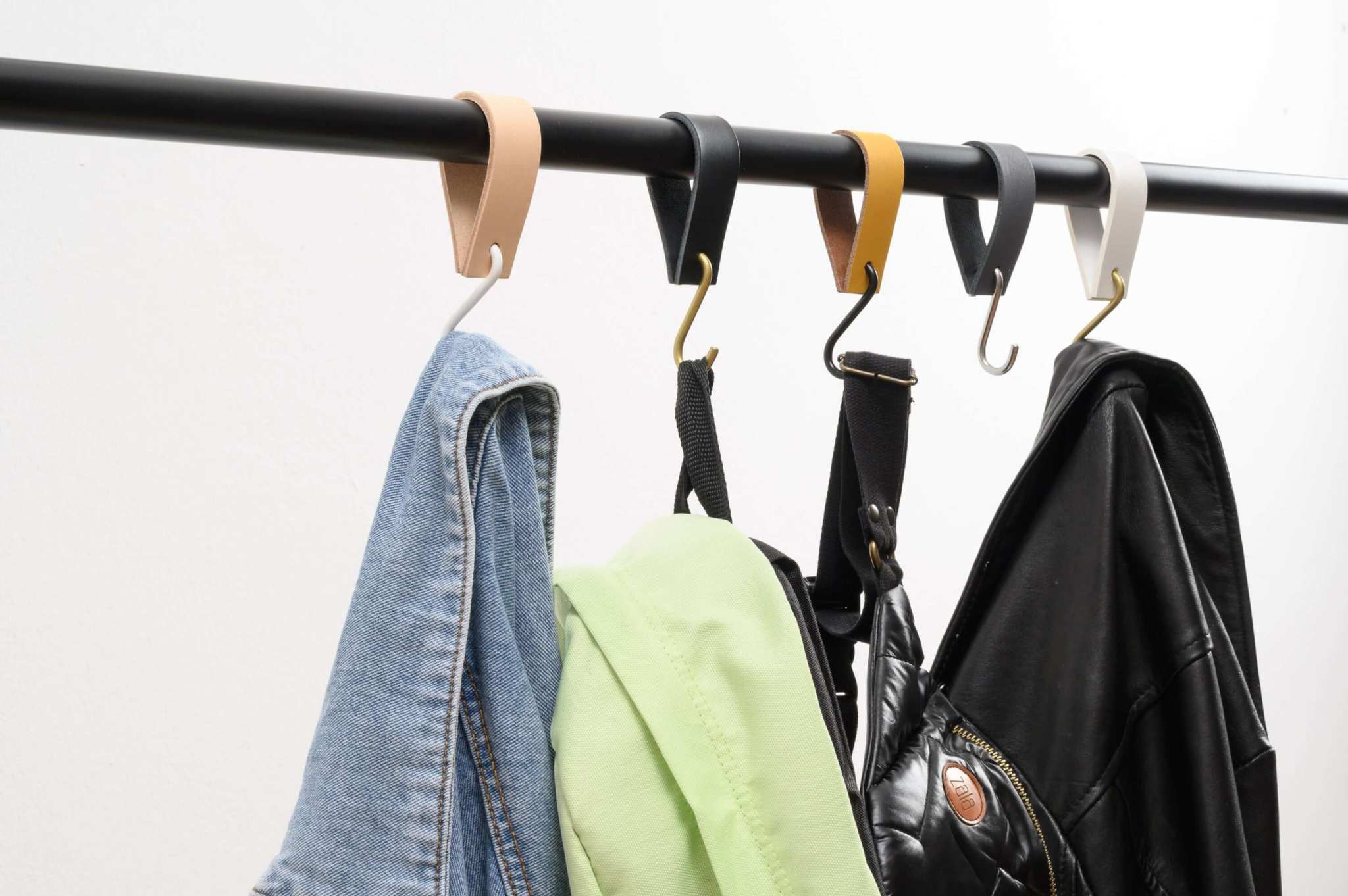 leren haak, kapstokhaak, kledinghaak