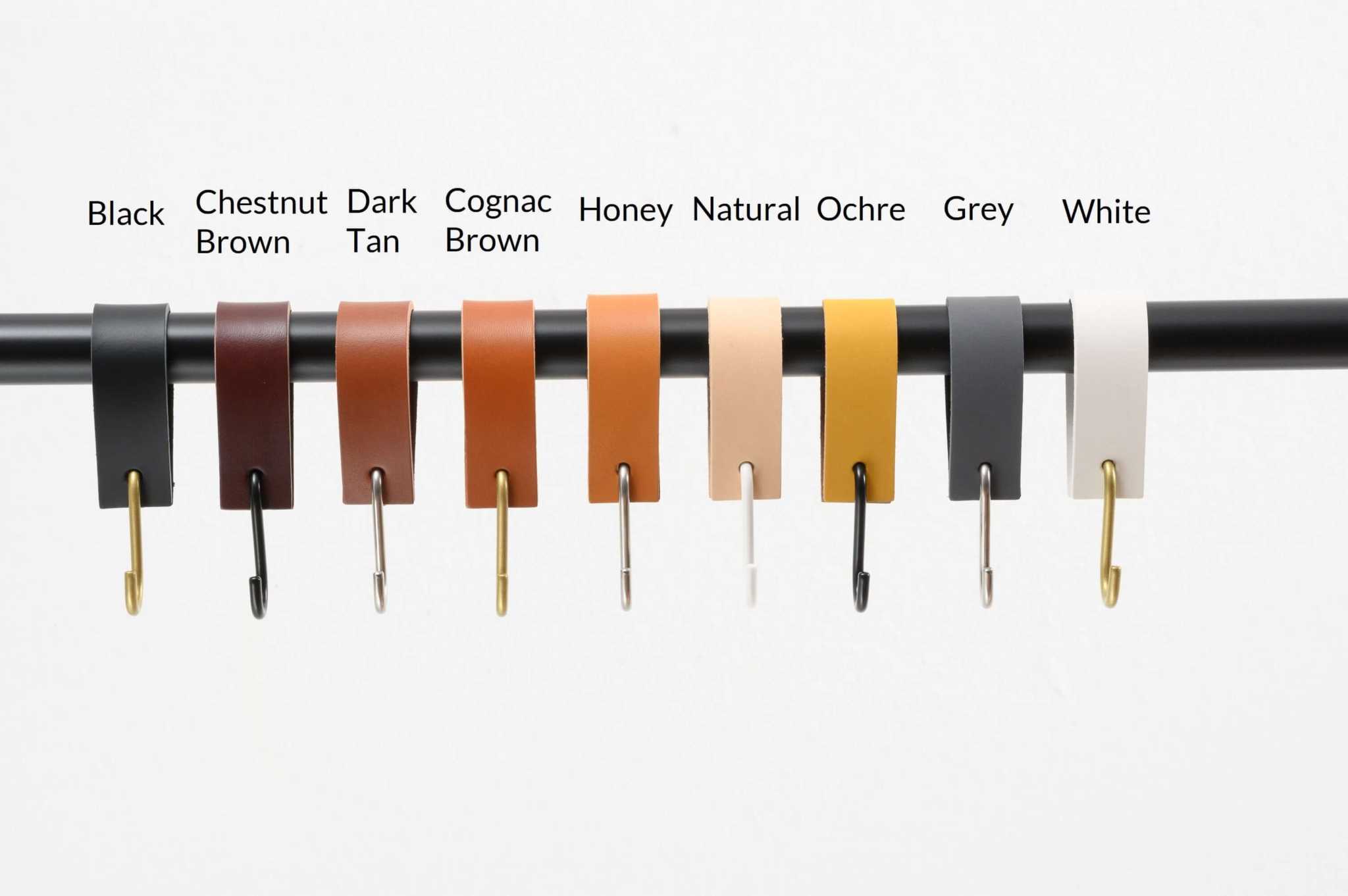 leren haak, kapstokhaak, kledinghaak