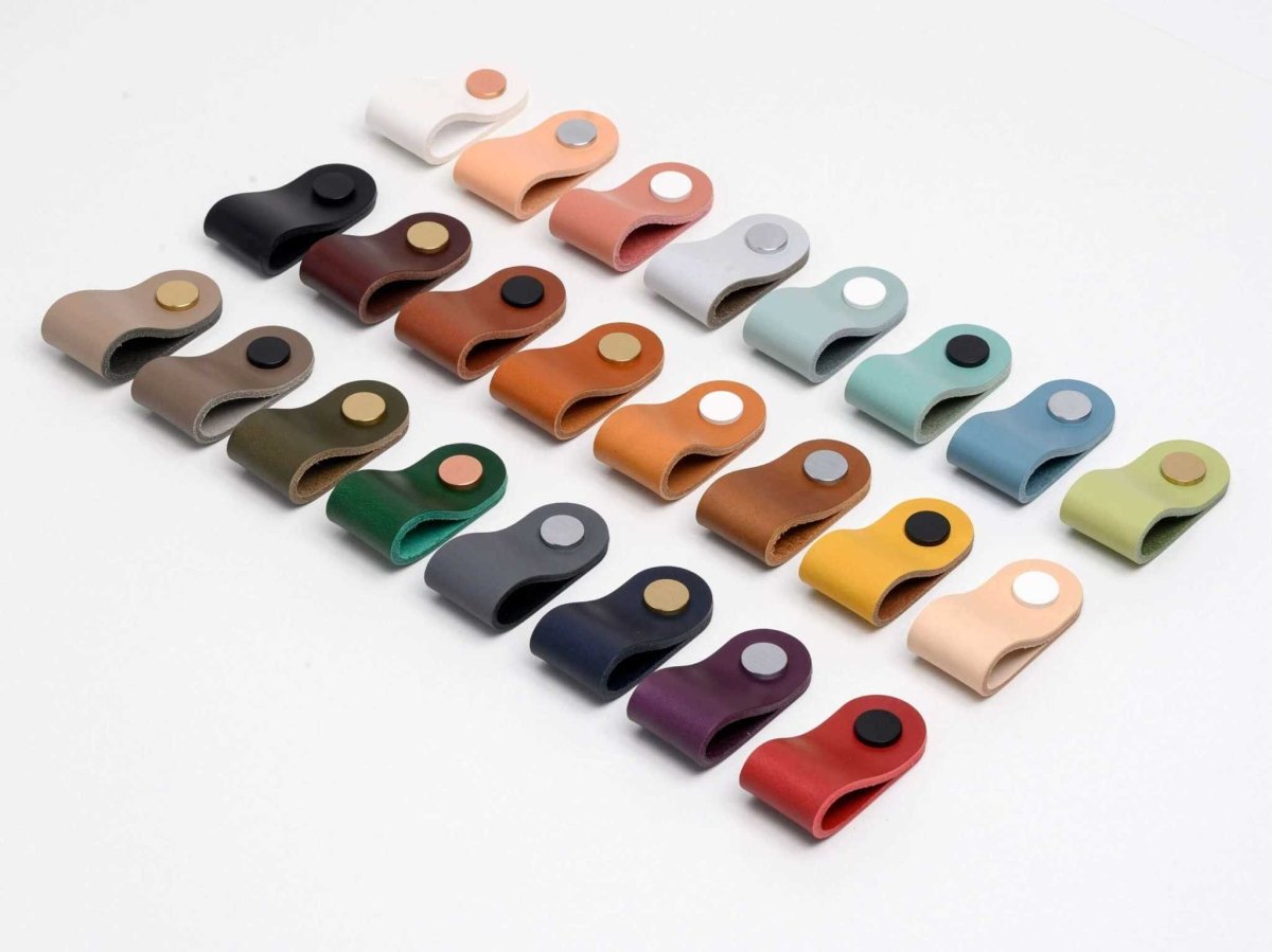 Leather drawer pulls