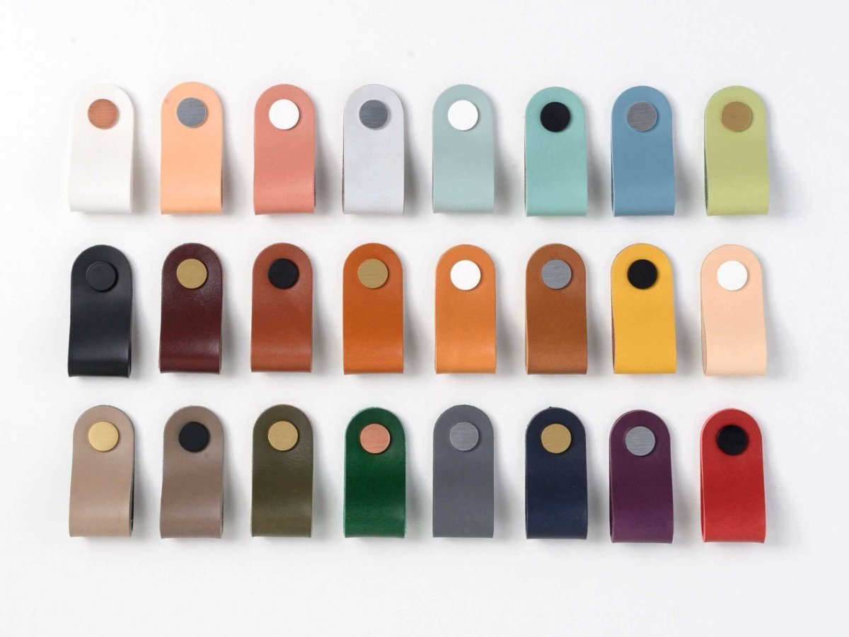 Leather drawer pulls