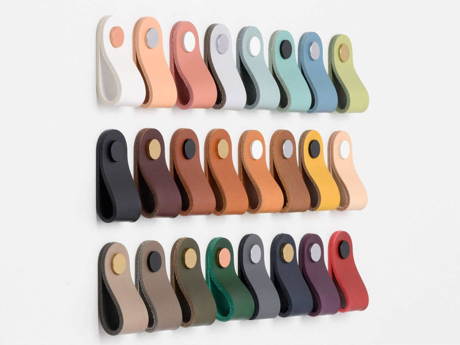 Leather drawer pulls
