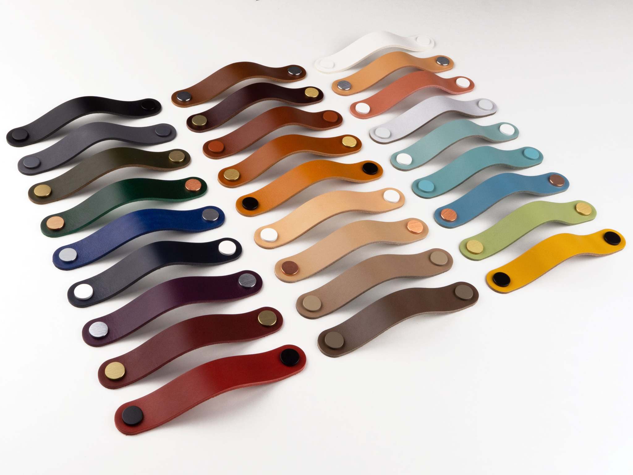 Leather drawer pulls - rounded