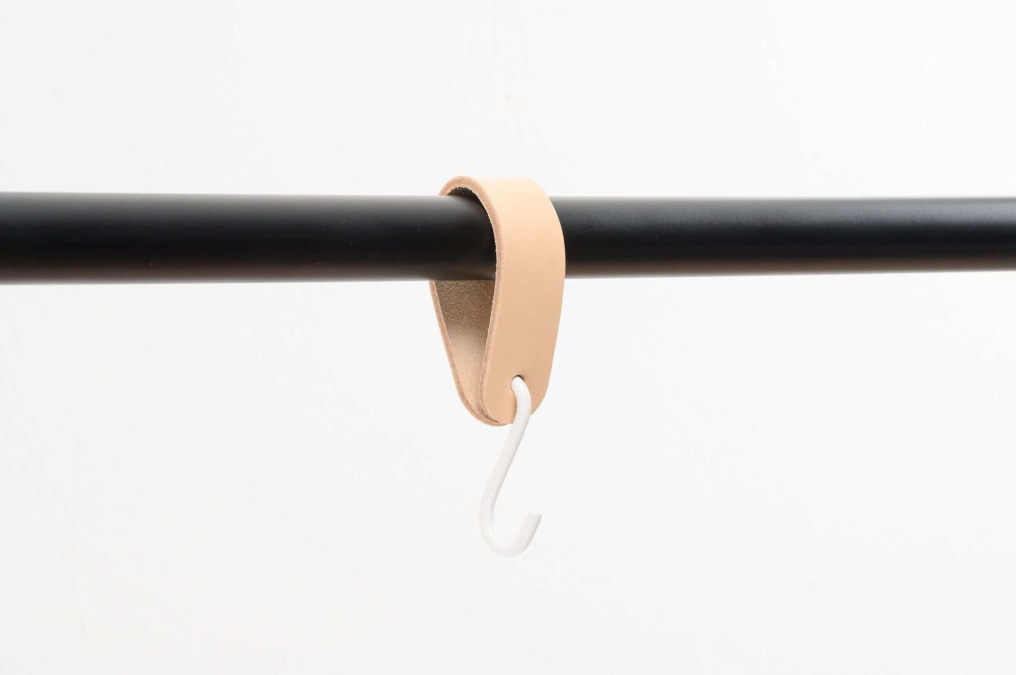 leren haak, kapstokhaak, garderobehak