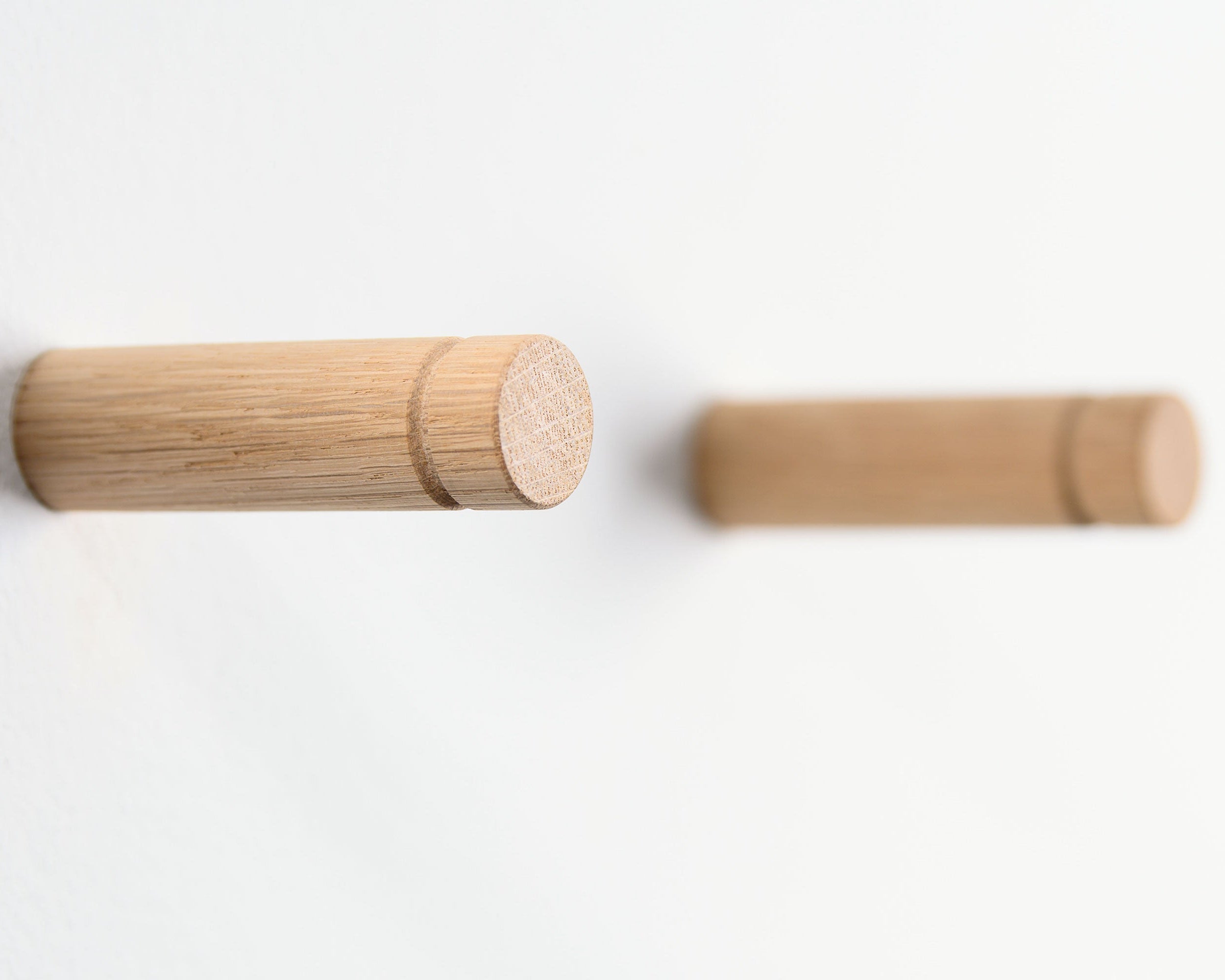 oak wood wall hook for coats, wall installation