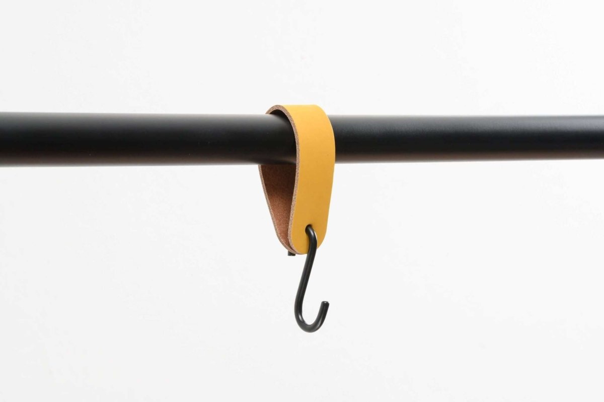 leather S hooks for clothes rail storage