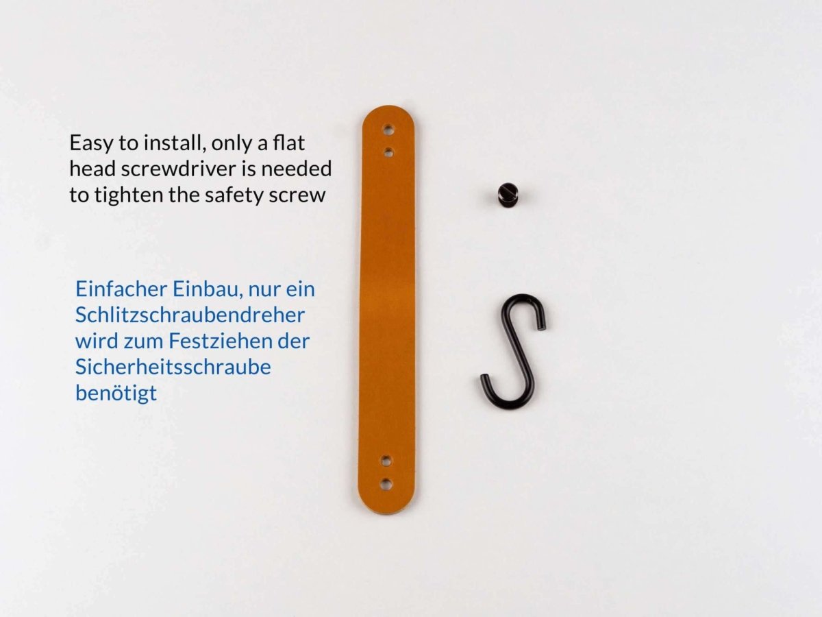 Leder S-Haken, Kleiderhaken, Garderobenhaken, Jeanshaken, Stangenaufhänger