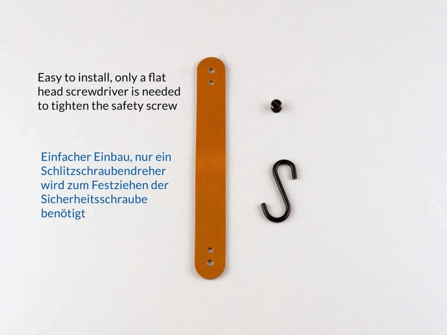 leather S-hook, coat hook, wardobe hook, jeans hook, rod hanger