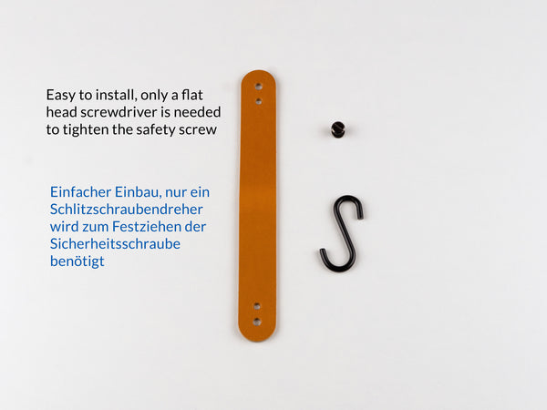 leather S hook, coat hook, wardobe hook, jeans hook, rod hanger
