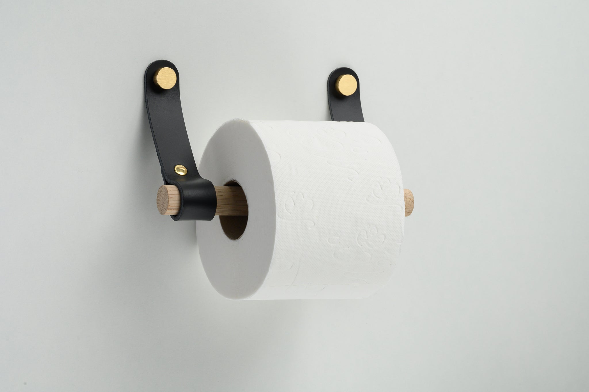 leather toilet paper holder rd black