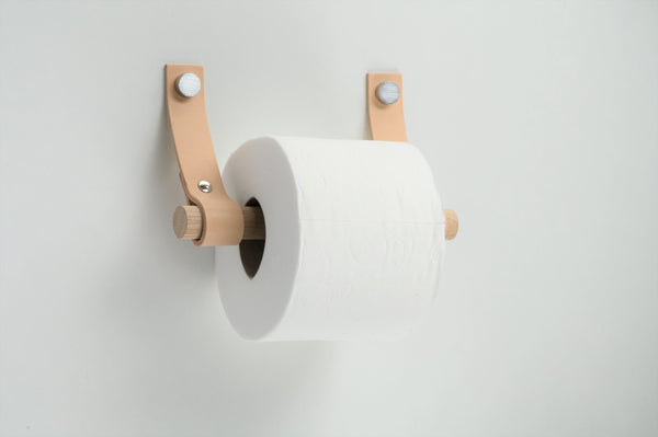 leather toilet paper holder st natural