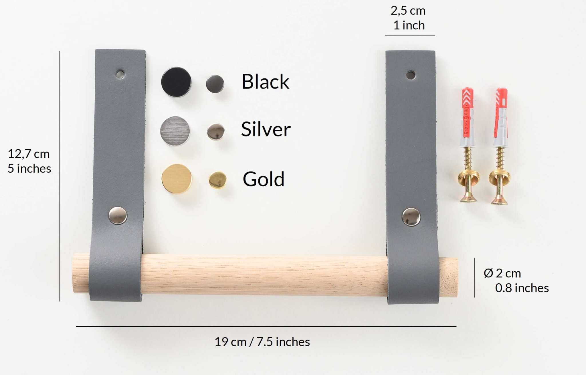 Installatie van lederen toiletrolhouder
