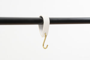 leather S-Hook, coat hook, wardrobe hook hanger