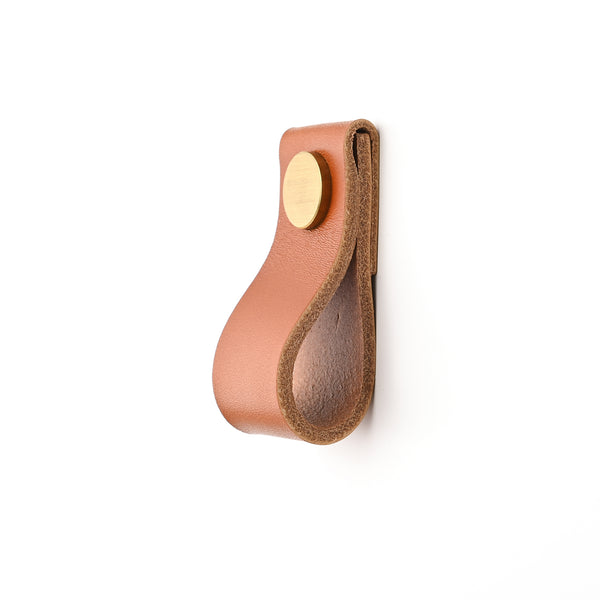 cognac thin leather drawer pulls, leather cabinet pulls, leather pulls, Ledergriffe, poignees cuir