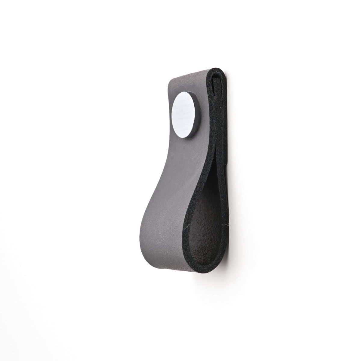grey thin leather drawer pulls, leather cabinet pulls, leather pulls, Ledergriffe, poignees cuir