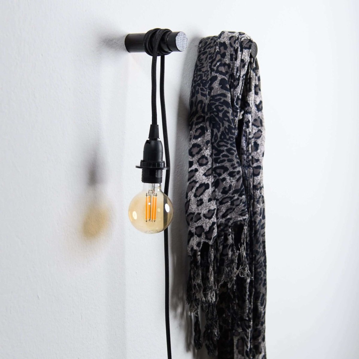 lamp wood wall hook