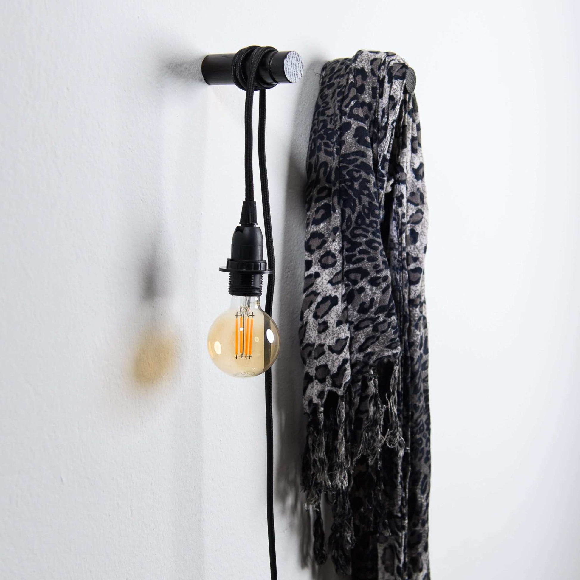 lamp houten wandhaak