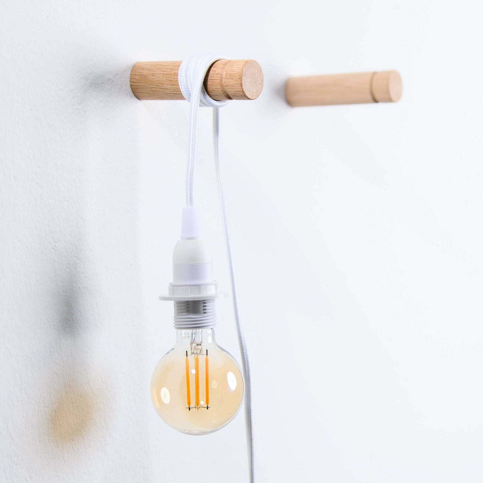 lamp houten wandhaak